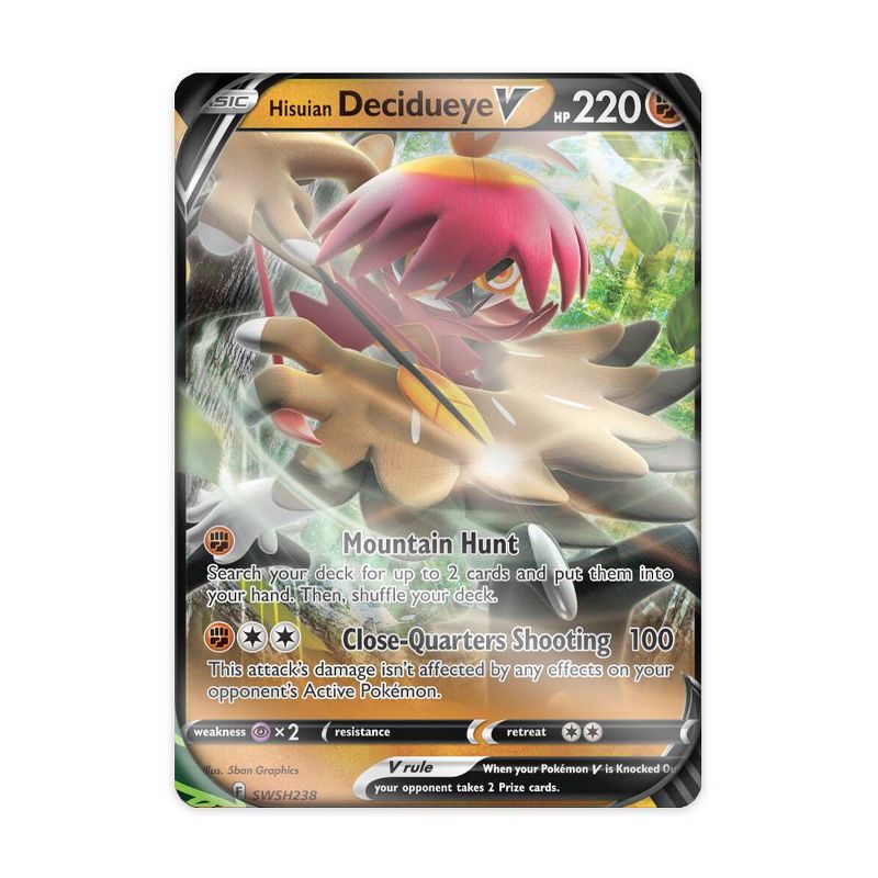 Pokemon Trading Card Game: Divergent Powers Tin - Hisuian Decidueye V, 2 of 4