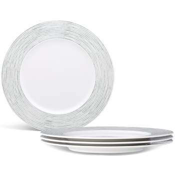 Noritake Hammock Set of 4 Rim Stripe Dinner Plates