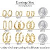 9 Pairs 14K Gold Plated Hoop Earrings - 925 Sterling Silver Posts Hypoallergenic Chunky Hoop Set - 3 of 4
