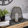 Northlight Large Geometric Cage Iron Pillar Candle Holder - 14.25" - Black and Gold - 3 of 4