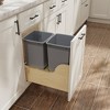 35-Quart Pull Out Trash Can Under Cabinet, Under Counter Kitchen Cabinet Pull-Out Recycling Bin, Cabinet Garbage Can Pull Out with Soft-Close - 3 of 4