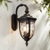 John Timberland Bellagio Vintage Rustic Outdoor Wall Light Fixture Bronze Downbridge 20 1/2" Champagne Hammered Glass for Post Exterior Barn House - 2 of 4