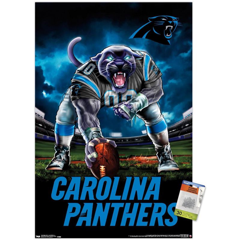 Trends International NFL Carolina Panthers - 3 Point Stance 19 Unframed Wall Poster Prints, 1 of 7