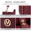 MKF Collection Wren Vegan Leather Women’s Hobo with Pouch and Wristlet Wallet by Mia K- 3 pieces - Burgundy - 3 of 4