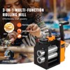 VEVOR Rolling Mill, 2.95"/75 mm Jewelry Rolling Mill Machine, 1: 2 Gear Ratio, 3-in-1 Multi-function ,0.03-6.5mm Press Thickness, Black & Orange - 3 of 4