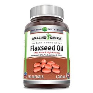 Amazing Omega Flaxseed Oil 1200 Mg 250 Softgels - 1 of 1