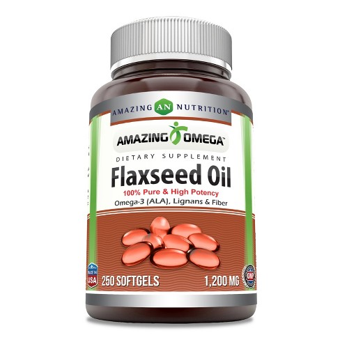 Amazing Omega Flaxseed Oil 1200 Mg 250 Softgels - image 1 of 1