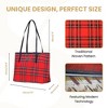 Signare USA Royal Stewart Tartan Red Shoulder Tote Bag - 3 of 4