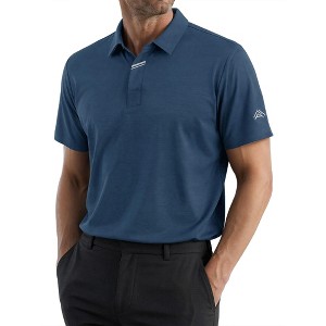 INSPIRE CHIC Men's Jacquard Short Sleeve Lightweight Casual Golf