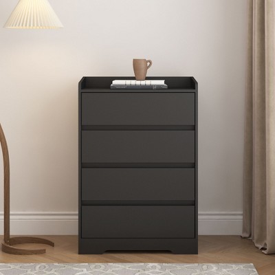 NicBex 4 Drawer Dresser Chest of Drawers Without Handle Modern Wooden Waterproof Dresser for Bedroom, Living Room, Office
