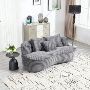 Runesay Dark Gray Bean Bag sofa Lazy Sofa for Adults and Kids - 1 of 4