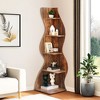 Kumasinova Modern 5 Tier Book Shelf,Wall Corner Display Storage Bookcase for Living Room,Bedroom,Office,Kitchen,Bathroom - 2 of 4