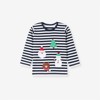 MyKids-Usa Spring and Autumn Boys Christmas Cartoon Pattern Long Sleeves Striped Sweatshirt and Pants Clothing Set - 3 of 4