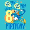 Girl's Disney Donald Duck Oh Boy Happy 8th Birthday T-Shirt - 2 of 4