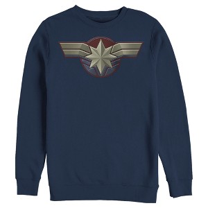 Men's Marvel Captain Marvel Simple Star Symbol Sweatshirt - 1 of 3