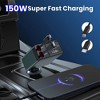 NEXPOW Car Charger Adapter,150W Fast Charger 4 in 1 Car Phone Charger with Cables(2.6ft),180° Adjustable - 3 of 4