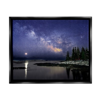 Stupell Industries Galaxy Stars Over Coastal Winter NightFloater Canvas Wall Art