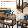 Rustic TV Stand Open Storage Shelf, Wooden TV Stand with Quad Duct Support, TV Media Console for Living Room - 2 of 4