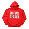 Football Season Block Distressed - Women's Graphic Hoodie - 2 of 3