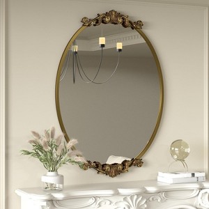 Apmir Oval High Quality Aluminum Alloy Framed French Cleat Mounted Baroque Wall Decor Bathroom Vanity Mirror with 3-Year Warranty - 1 of 4