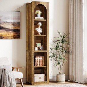 Lantine 70.86" Tall Narrow Bookshelf, 5-Tier Bookcase with Open Storage Shelves, Corner Book Shelf Organizer for Small Space, Home Office, Living Room - 1 of 4