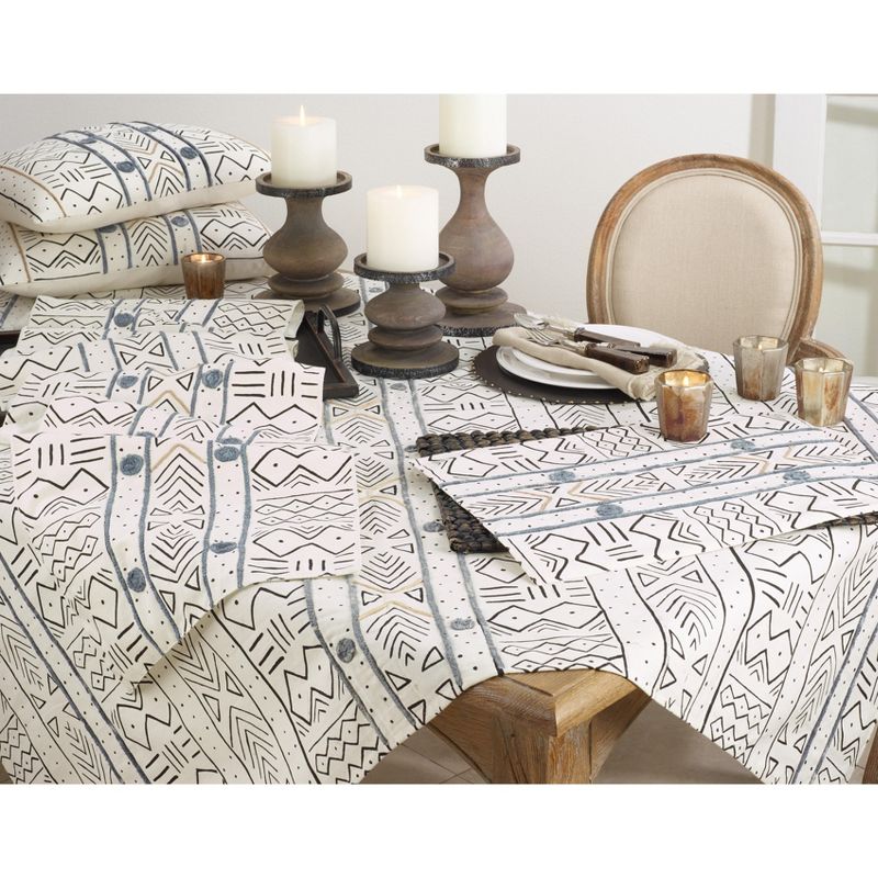Saro Lifestyle African Mud Cloth Cotton Table Runner, 4 of 5