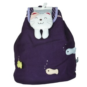 Slickblue Cute Canvas Backpack, Machine Washable, Artistic Print, Comfortable Daypack, 14x13x5.8in - 1 of 4