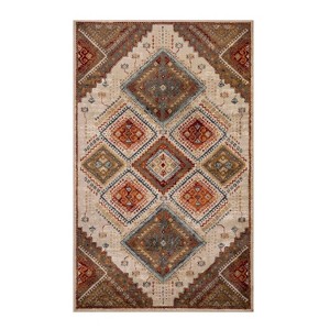 Bohemian Rustic Traditional Geometric Indoor Runner Area Rug by Blue Nile Mills - 1 of 4
