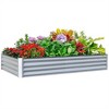 YONWAY 6x3x1ft Galvanized Raised Garden Bed, Outdoor Planter Garden Boxes Large Metal Planter Box for Gardening Vegetables Fruits Flowers, Silvery - 2 of 4