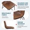 Set of 4 Suede Dining Chairs, Comfortable Bar Stools for Industrial and Vintage Style, 17.7*20.87*37in - 4 of 4