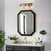 LNC Alumbrar Polished Gold and Matte Black Bathroom Vanity Light with Clear Glass Cone Shades, Modern, 3-Light, 4-Light - 2 of 4
