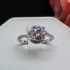 Johanna Engagement Ring Solitaire Halo Sterling Silver Women Ginger Lyne Collection - image 3 of 4