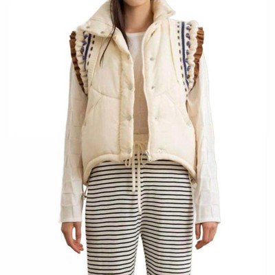 Women's Elizabeth Embroidered Puffer Vest - Heyson