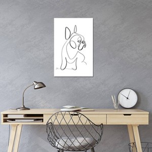 iCanvas French Bulldog with One Line by Dane Khy Canvas Print Wall Art - 1 of 3