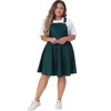 Agnes Orinda Women's Plus Size Elegant Plaid Overalls Fashionable A-Line Skirts - 3 of 4