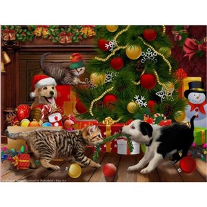 Sunsout A Little Christmas Fun 300 pc Jigsaw Puzzle 29818 - 1 of 4