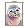 Amanti Art Cute Seal Pup by Ohkimiko  Framed Canvas Wall Art - 3 of 4