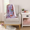 NoJo Disney The Little Mermaid Orange, Lavender, Aqua and White Ariel Super Soft Cuddly Plush Baby Blanket - 4 of 4
