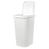 LunaLulinlk White 13.3 Gallon Touch Screen Kitchen Trash Can with Lid Plastic Trash Can - 2 of 4