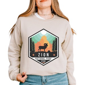 Simply Sage Market Zion National Park Badge Sweatshirt - 1 of 4