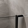 Semi-Frameless 34"x72" Pivot Swing Shower Door - 1/4" Thick Tempered Glass in Black Finish - 4 of 4