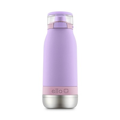 Ello 16oz 2pk Plastic Stratus Kids' Water Bottles Pink/Purple