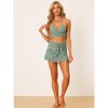 Allegra K Women's Summer Beach Hollow Out Crochet Knit Cami Top Mini Skirt Bikini Sets 2 Pcs - 3 of 4