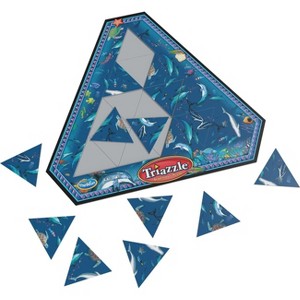 ThinkFun Triazzle Picture-Matching Brainteaser Puzzle: Dolphins, 16 Triangular Pieces, Ages 8+ - 1 of 2