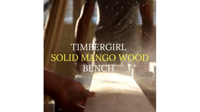 Solid Mango Wood 5' Bench - Timbergirl, 2 of 6, play video