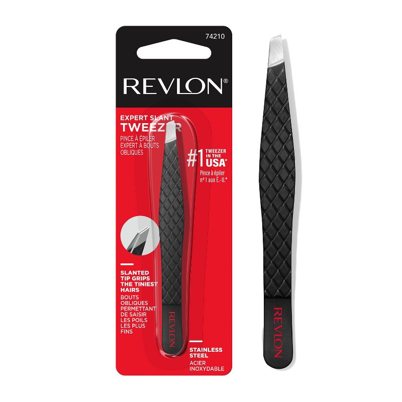 Revlon Expert Made with Stainless Steel, Slant Tip Tweezer, 1 of 16