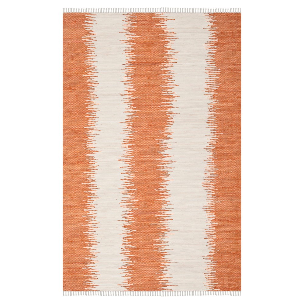 Flatweave Ikat Stripe Area Rug - Orange (2'6inx4') - Safavieh