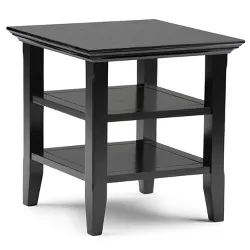 19" Normandy Solid Wood End Table Black - WyndenHall