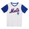 MLB New York Mets Boys' Pinstripe Pullover Jersey - 2 of 3
