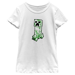 Girl's Minecraft Creeper Creepin' T-Shirt - 1 of 4